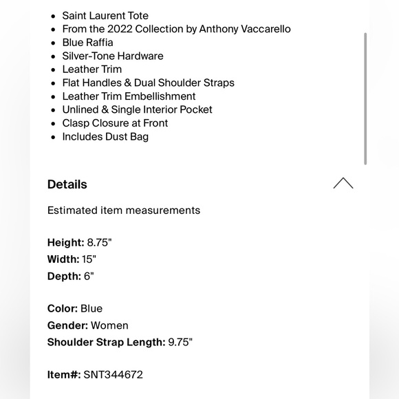Saint Laurent 2022 small crochet panier tote - Picture 6 of 10